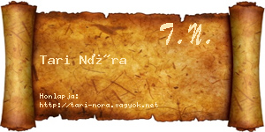 Tari Nóra névjegykártya